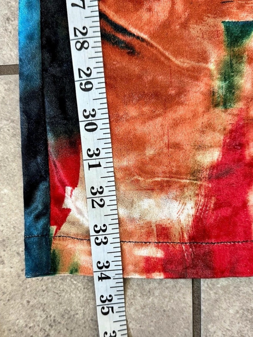 Rendoll Santana Velvet Trousers Abstract Red & Black Flare Pants US 6 Excellent - Picture 11 of 15